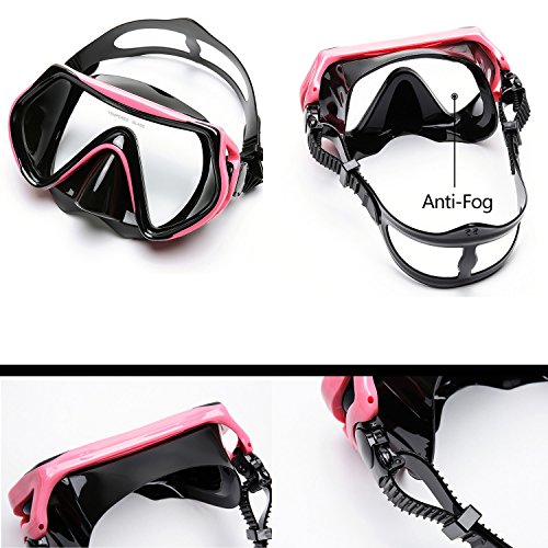 image for Diving Snorkel Set FYU with Diving Mask Tempered Glass, Dry Snorkel Se