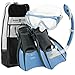 Aqualung Snorkel Set with Sport Diva 1 Lx Mask, Island Dry Snorkel and Trek Fin, Blue, Medium (Ladies 8-11)