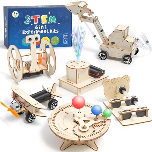 STEM Toys Age 8 9 10 11 12 13 14, Science Experiments for Kids, Science Kits for Kids, Wooden Engineering Kits, Electronics Kit for Kid, Activity Toys Gifts for 8 9 10 11 12 13 14 Year Old Boys