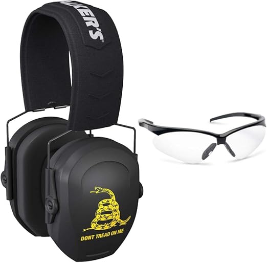 Walkers Razor Slim Passive Safety Ear Muffs (Black, Don't