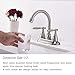 VESLA HOME Modern Stainless Steel Two Handle Bathroom Faucet, Brushed Nickel Bathroom Vanity Sink Faucet without Drain