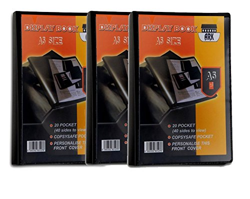 3 x Ark A5 Display Book (Presentation) (20 Pockets)
