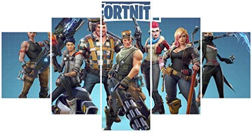 Jackethings 5 Piece Game Cool Man Print Painting Unframed for Home Game Club Bar Canvas Art Decor