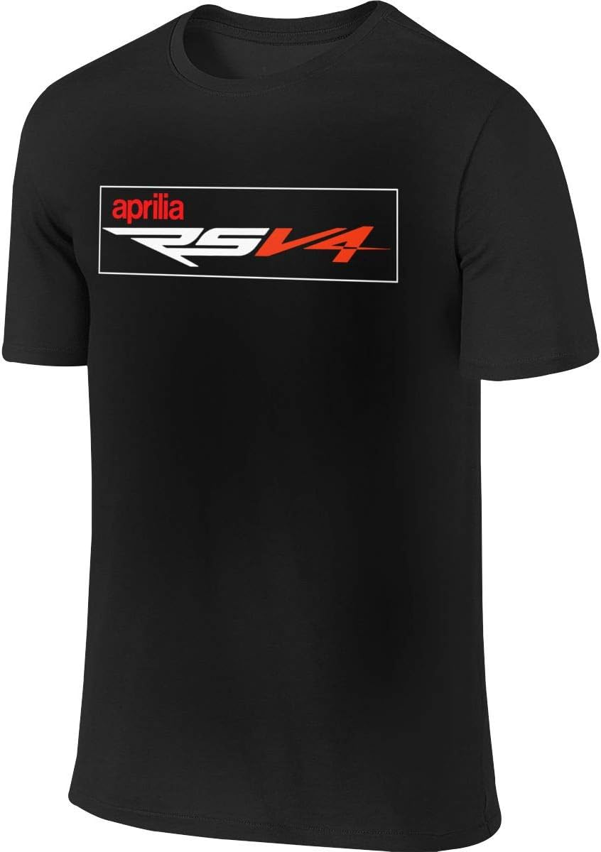 JUDSON Men's Design Fashion Top Aprilia_Motorcycle RSV4 Logo T Shirt