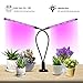Plant Light Grow Light Timing Function Dual Head 18W LED Lights 3 Modes Timer 4H/8H/12H Dimmable 8 Levels Adjustable with 360 Degree Flexible Gooseneck Plant Growing Lamp, Promote Plant Growth by AY