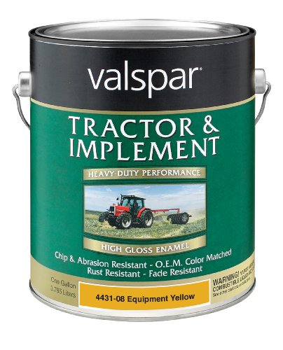 Valspar 4431-08 Equipment Yellow Tractor and Implement Paint - 1 Gallon