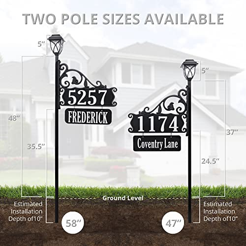 Address America USA Handcrafted, DoubleSided Reflective Boardwalk Lawn