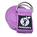 Yoga Strap Best for Stretching - 6 Colors Instructional Video - Durable Cotton with Metal D-Ring - by FitLifestyleCo