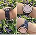 Greaciary Glitter Band Compatible with Samsung Galaxy Watch 3 41mm/Galaxy Watch 42mm,Active 40mm/Active 2 44m Sparkle Bling Leather Strap Wristband for Galaxy 20mm Smartwatch Women Girls Black