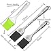 O'YA BBQ Basting Brushes for Grilling Baking Marinating, Food Grade BPA Free Silicone Brush, Set of 3, Two Stainless Steel Handle and One Plastic Handle Silicone Pastry Brush, FDA Proved