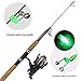 Teenitor 25 Pcs Fishing Dual Bells with Holes for Installing Night Glow Sticks, Fishing Rod Alarm Alert Bell Bite Indicators- Green