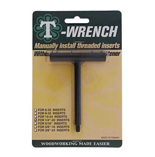 DCT T-Wrench for 1/4"-20 Inserts – T-Shape Handle Screw Tool, Insert Installer, Threaded Insert Installation - Thumbnail 5