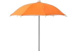 GNODRY Squirrel Picnic Table Feeder Replacement Mini Umbrella for Outside (Orange)