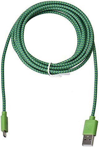 Rawdah 3M/10FT Sync Data Cable Rope Micro USB Charger Cord for Cell Phone Green
