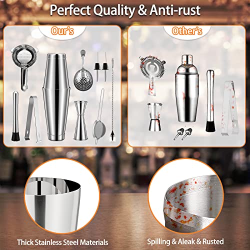 Cocktail Shaker Koviti 12 Piece Bartender Kit Stainless Steel