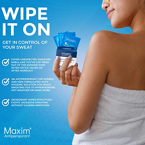 Maxim® Clinical Strength Antiperspirant Wipes for hyperhidrosis