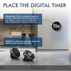 Digital Kitchen Timer, 3.8'' Large LED Display