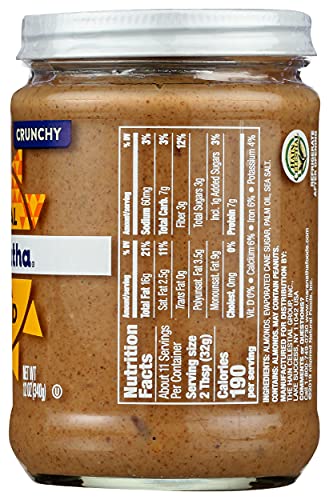 MARANATHA NATURAL CRUNCHY ALMOND BUTTER, NO STIR, 12 OUNCE JAR