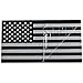 3D Metal American Flag Car Sticker Emblem for Auto, Bike, Truck, Car, and SUV (Black & Silver)