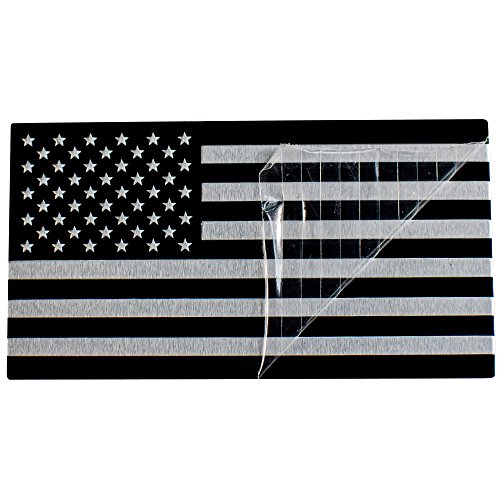 ALUMINUM American Flag Sticker Decal Emblem | perfect for vehicle, truck, car, motorcycle, rv, scooter, or suv 3.18” x 1.75”