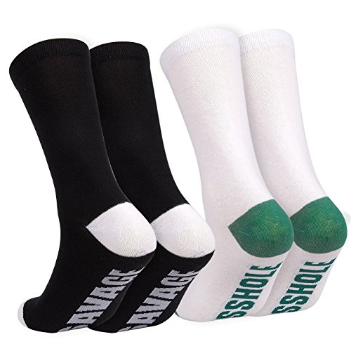 2Pair Fun Novelty Socks Funny Inappropriate Socks with Quotes and