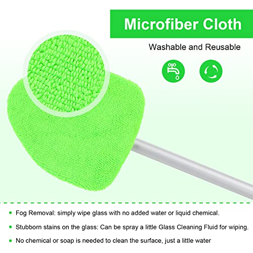X XINDELL Car Window Cleaner – 24Inch Windshield Cleaning Tool with Spray Bottle, Microfiber Bonnets – Extendable Car Washer Kit with Long Soft Sponge Handle
