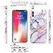 RXKEJI Purple Marble Design Cute Clear Flexible Bumper TPU Soft Rubber Silicone Cover Phone Case for iPhone XS Max 2018 6.5 inch