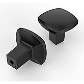 Asidrama 10 Pack Matte Black Cabinet Knobs Kitchen Drawer Knobs Cabinet Pulls Black Cabinet Hardware Square Knobs for Dresser