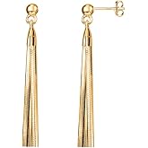 Savlano 925 Sterling Silver 18k Gold Plated Dangle Drop Tassel Stud Earrings For Women and Teens Comes In White Gold, Yellow Gold & Rose Gold Colors Comes With Savlano Gift Box