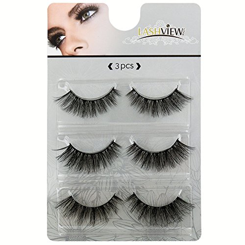 Lashview 3d false eyelashes soft black handmade natural…