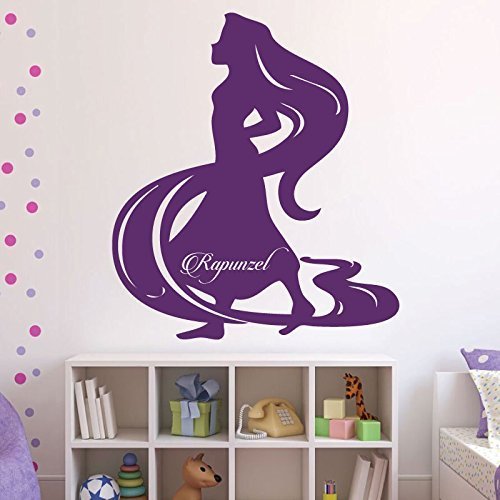 Disney Tangled Princess Rapunzel Vinyl Wall Decals - Personalized, Little Girls Room, Disney Princess Party, Baby Girl Nursery, Princess Birthday Party, Playroom Decor, Furniture Decals