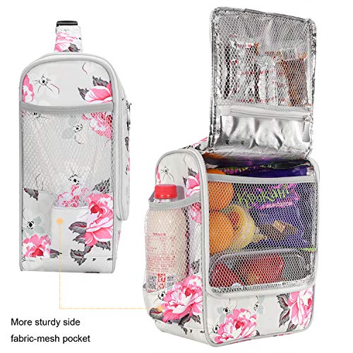 Amersun Insulated Lunch Box,Spacious Stylish Lunch Bag Cooler Tote Sturdy Snack Organizer with Multi-pocket for Kids Women Adult Girls School Office Picnic Work Bento Box(Spill-resistant,Rose Grey)