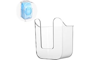 BRUISLARD Wipes Dispenser Flushable Wipes Holder for Bathroom Wipe Container Clear Wipe Dispenser Wall-Mounted Tissue Box Wipes Holder for Bathroom Bedroom Kitchen