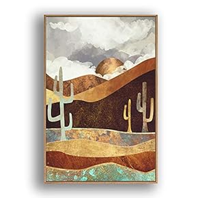 Framed Canvas Home Artwork Decoration Nordic Style Scenery Canvas Wall Art for Living Room, Bedroom - 16x24 inches