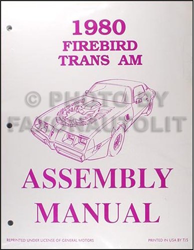 1980 Pontiac Firebird Assembly Manual Turbo Trans Am Formula Esprit