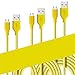 Micro USB Cable, 3-Pcs (3ft,6ft,10ft) Fasgear Nylon Braided USB 2.0 High Speed Data Sync Charge Cables For Android phone, Samung s7/s7 edge(Yellow)