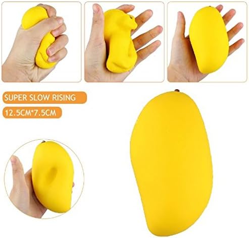12CM Cute Jumbo Squishy Yellow Mango Slow Rising Extremely soft and nice slow