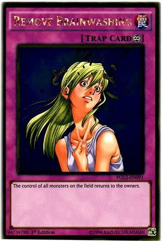 Yu-Gi-Oh! - Remove Brainwashing (PGL3-EN091) - Premium Gold: Infinite Gold - 1st Edition - Gold Rare