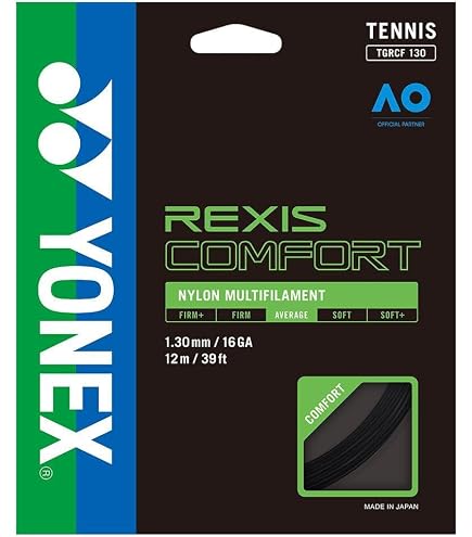Amazon.com : Yonex Rexis Comfort 130 Tennis String (Reel) : Sports