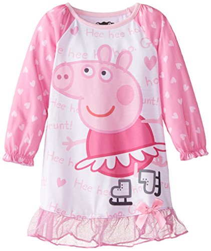 Komar Kids Little Girls' Peppa Pig Long Sleeve Skating Gown, Pink, 2T