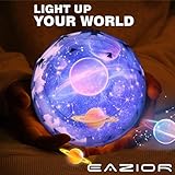 Eazior LED Night Lighting Lamp -Elecstars Light Up Your Bedroom With This Moon, Star,Sky Romantic LED Nightlight Projector, - Best Gift for Men Women Teens Kids Children Sleeping Aid