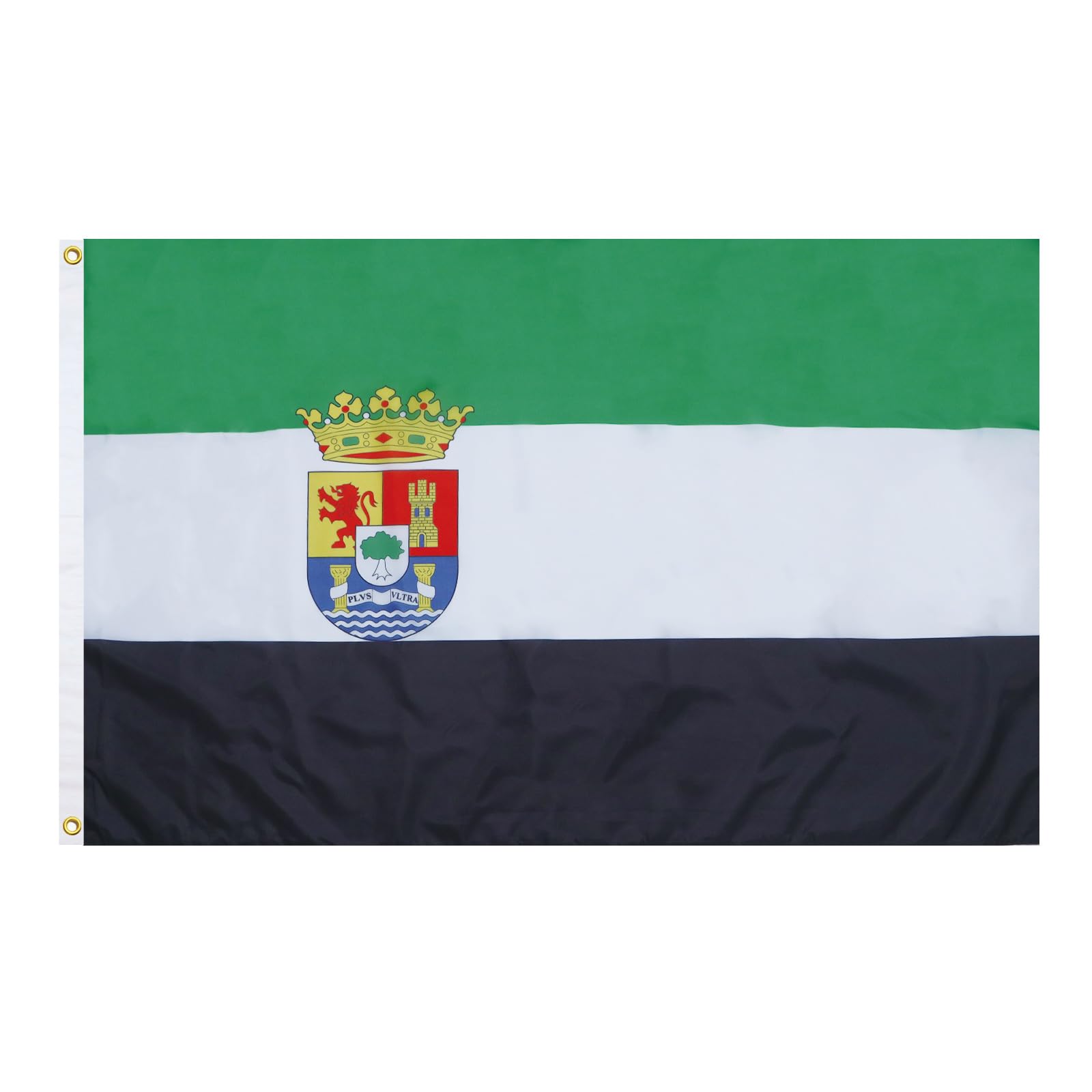 AZ FLAG - Estremadura Flag - 2x3 Ft - 100D Polyester Spanish Region Of Extremadura Banner with Two Metal Grommets - Fade Resistant - Vivid Colors - 2' x 3' Feet - 90x60 Cm — image 1