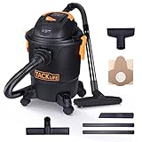 Tacklife Wet Dry Vacuum 5 Gallon, 5.5 Peak HP with 20 FT Clean Range, 4-layer Filtration System and Safety Buoy Technology for Dry/Wet/Blowing, Multipurpose Accessories Included - PVC01A