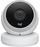 Logitech Circle, die batteriebetriebene kabellose Sicherheitskamera (mit 1080p-Videoqualit&auml;t sowie Personenerkennung, Bewegungszonen und benutzerdefinierten Benachrichtigungen) wei&szlig;