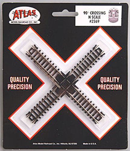 Atlas N Code 80 Nickel Silver 90 degree Crossing Trains