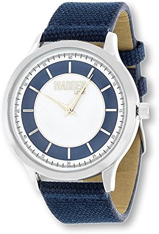 Madden Mens Stainless Steel Alloy Japan Movement Officers Watch Navy