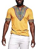 Huiyuzhi Men's African Print Dashiki T-Shirt Tops