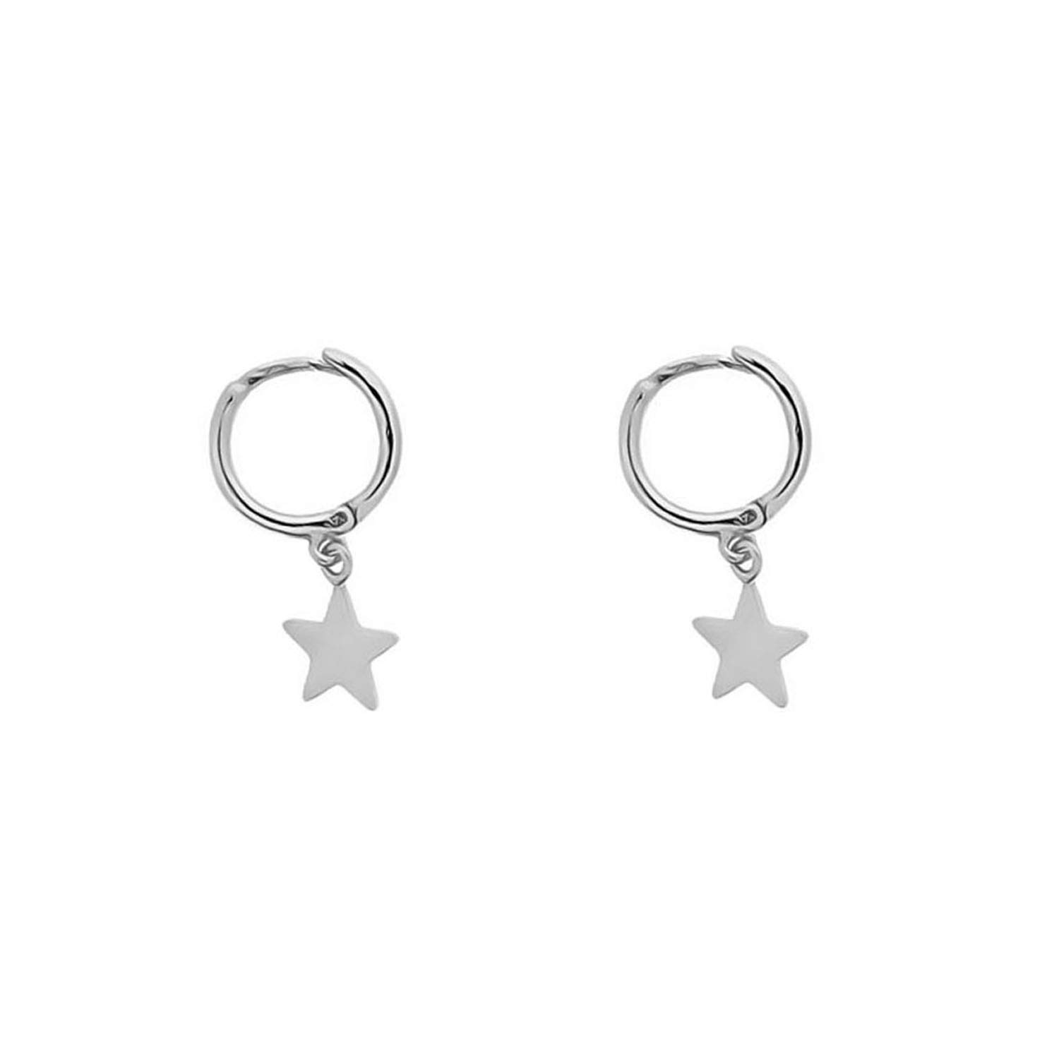 925 Sterling Silver Stars Girls Earrings