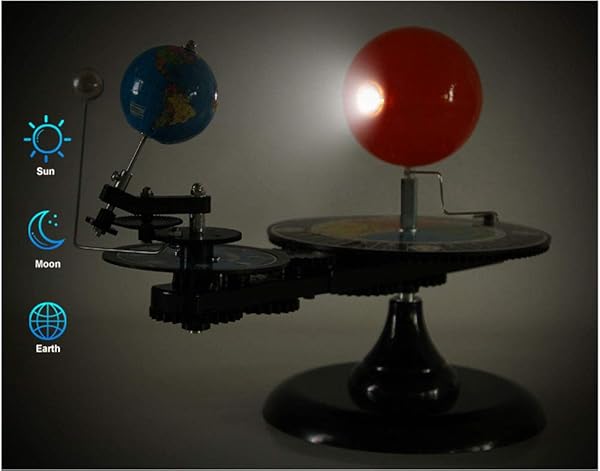 SUN EARTH MOON ORBITAL MODEL WITH LIGHT, KIDS SOLAR SYSTEM MODEL ASTRONOMICAL SCIENCE EDUCATIONAL KITS