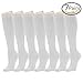 7 Pairs Compression Socks For Women and Men -- Best Medical, Nursing, Athletic, Edema, Diabetic,Varicose Veins,Maternity,Travel,Flight Socks ,Shin Splints - Below Knee High